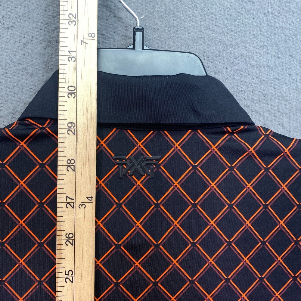 PXG Polo Shirt Small Harlequin Diamond Performance Luxury Snap Collar Golf Men - Picture 4 of 11